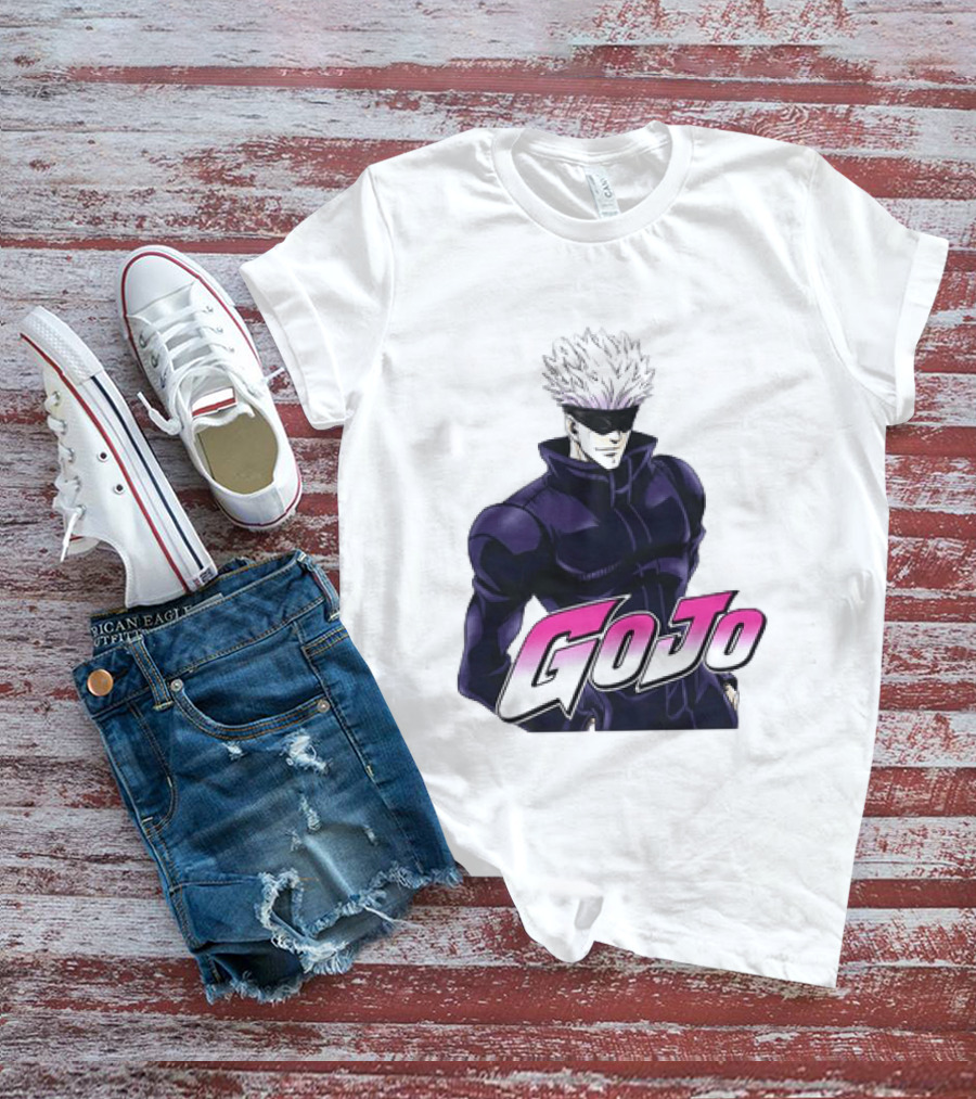 Satoru Gojo Jujutsu Kaisen Anime Crossover Jojo T-Shirt