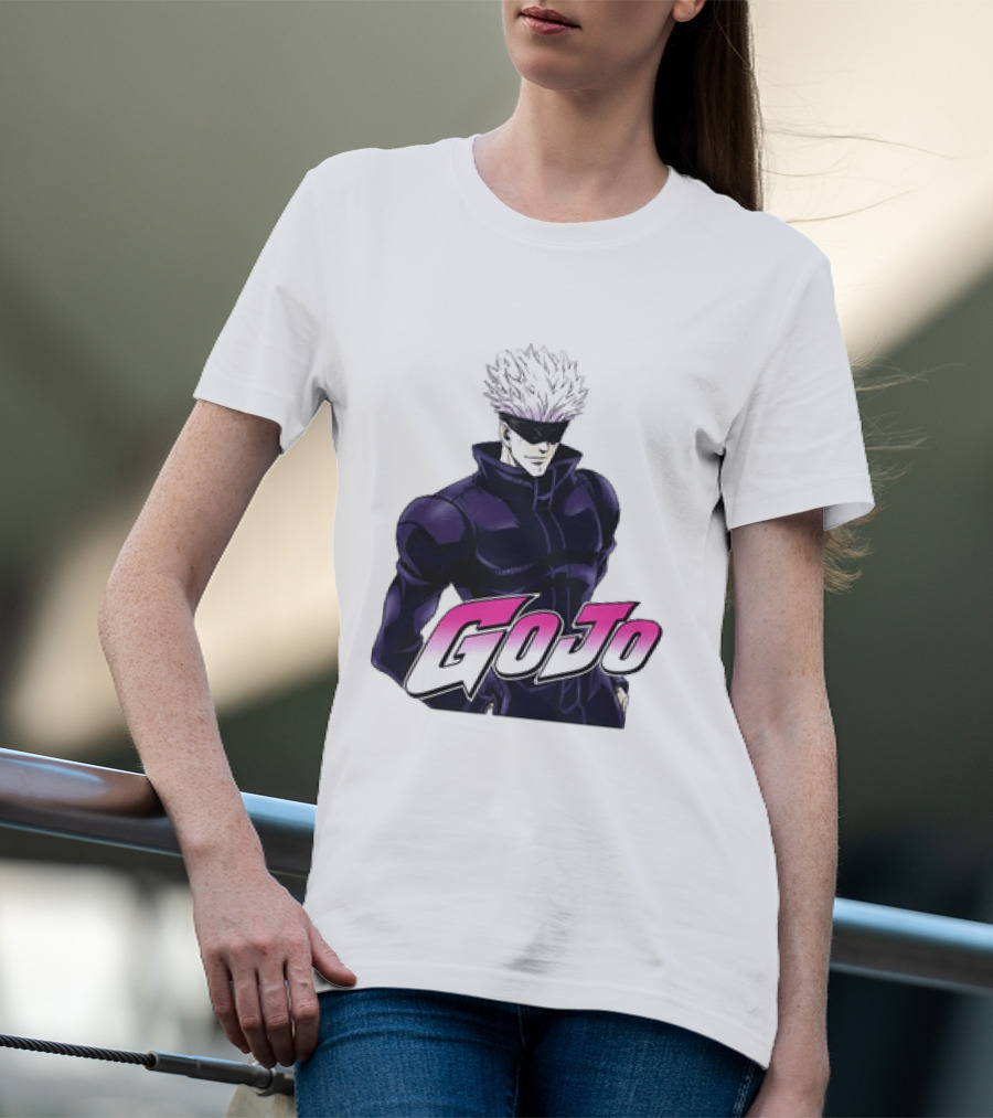 Satoru Gojo Jujutsu Kaisen Anime Crossover Jojo T-Shirt