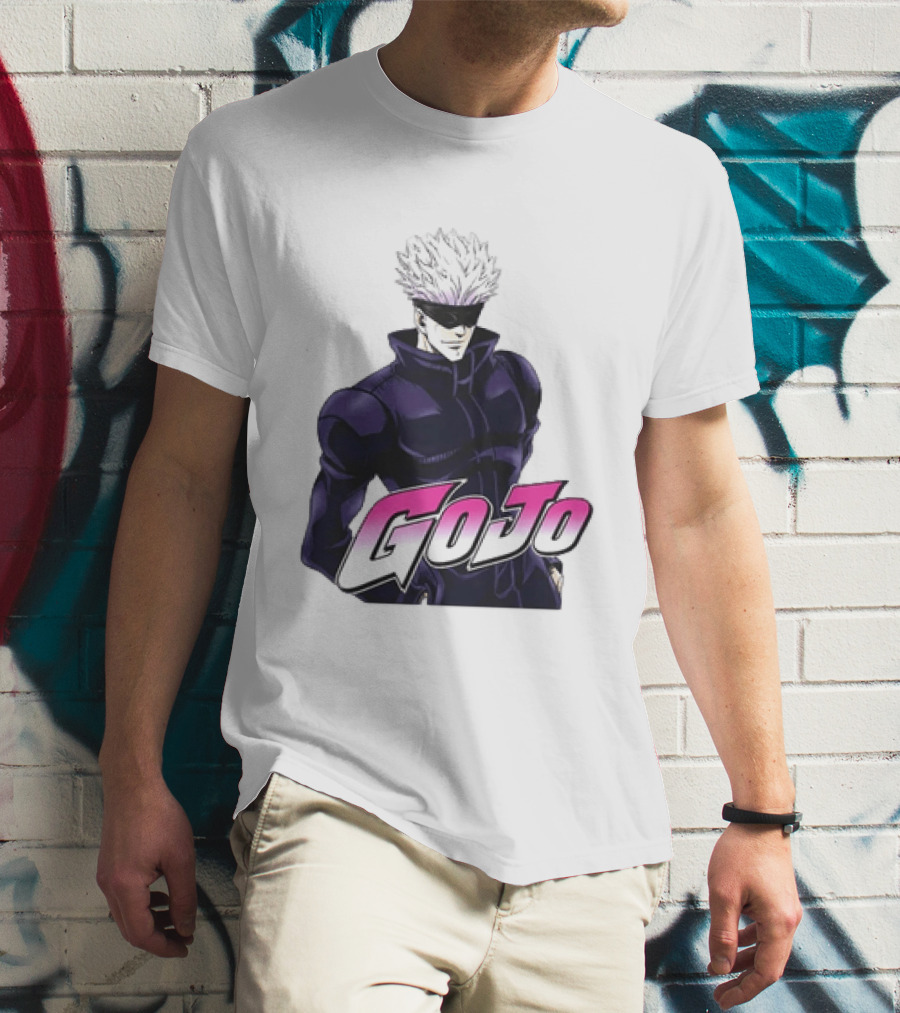 Satoru Gojo Jujutsu Kaisen Anime Crossover Jojo T-Shirt