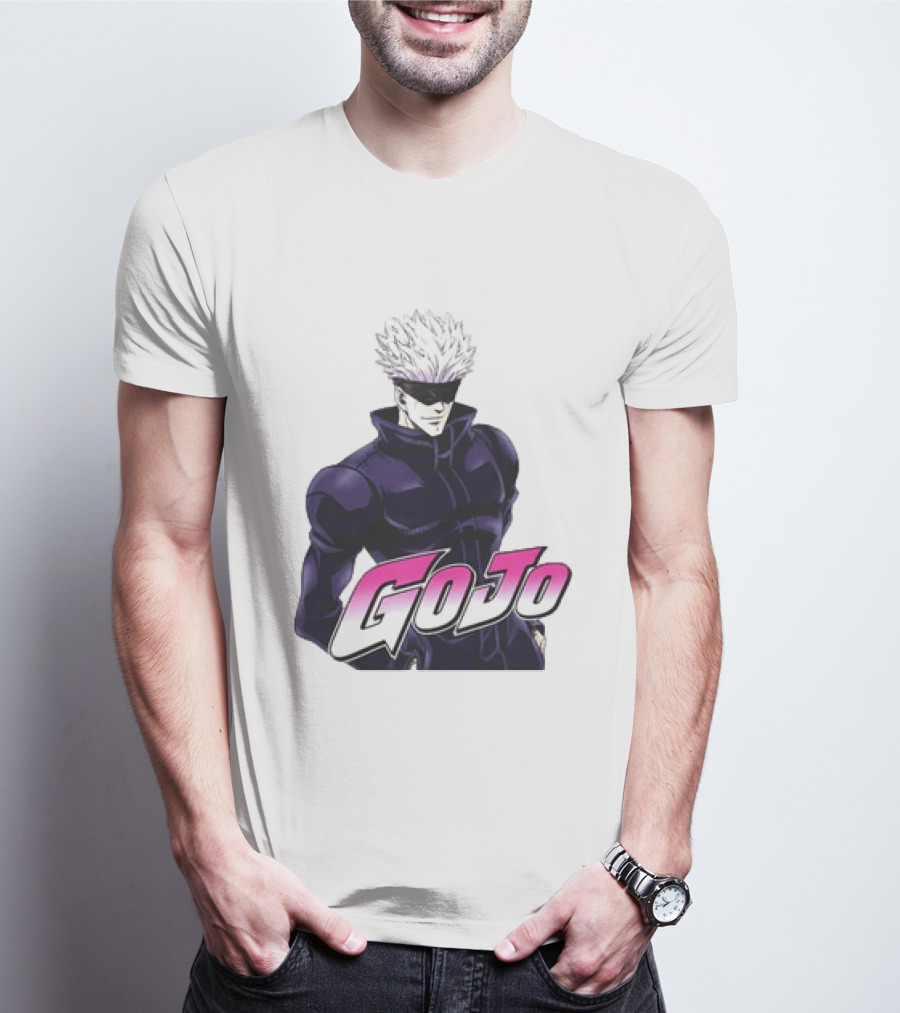 Satoru Gojo Jujutsu Kaisen Anime Crossover Jojo T-Shirt