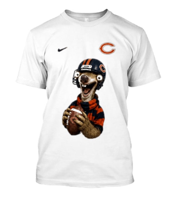 Sid The Sloth Chicago Bears Football Helmet Nike NFL Fan Gear T-Shirt