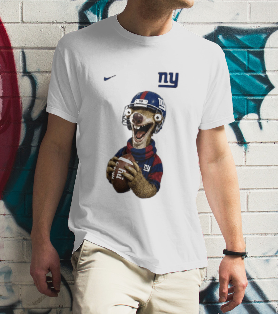 Sid The Sloth New York Giants Football NFL Fan Gear T-Shirt
