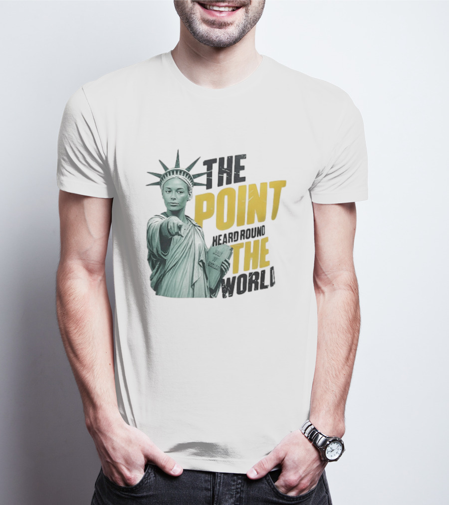 The Point Heard Round The World Statue Of Liberty Sophie Cunningham Indiana Fever T-Shirt