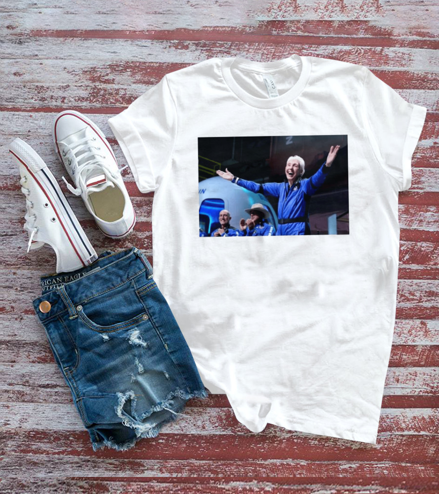 Wally Funk Age Record Space Travel Blue Origin Crew Celebration T-Shirt