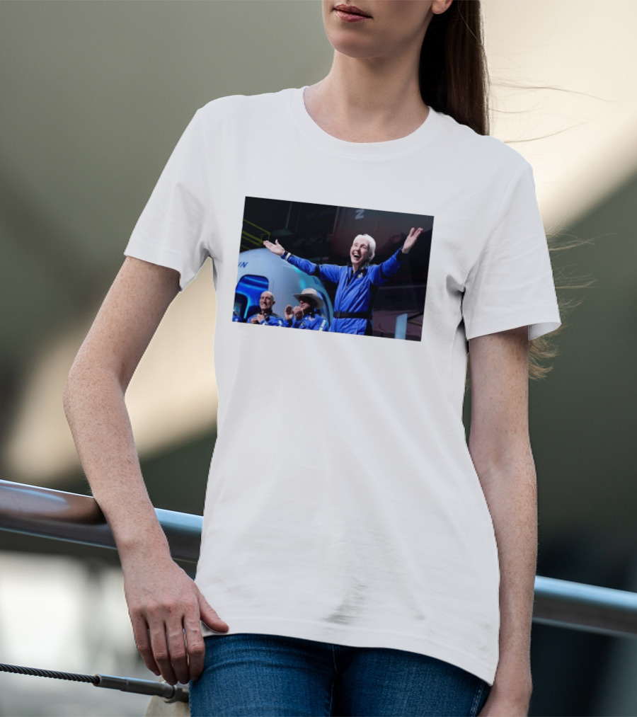 Wally Funk Age Record Space Travel Blue Origin Crew Celebration T-Shirt