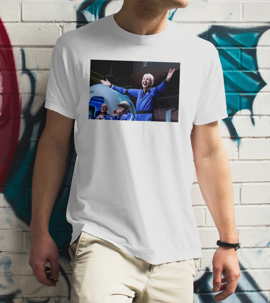 Wally Funk Age Record Space Travel Blue Origin Crew Celebration T-Shirt