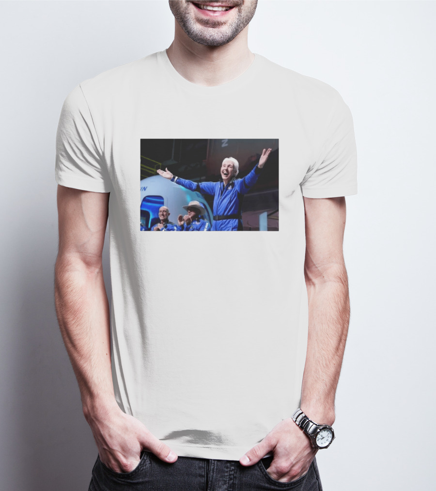 Wally Funk Age Record Space Travel Blue Origin Crew Celebration T-Shirt