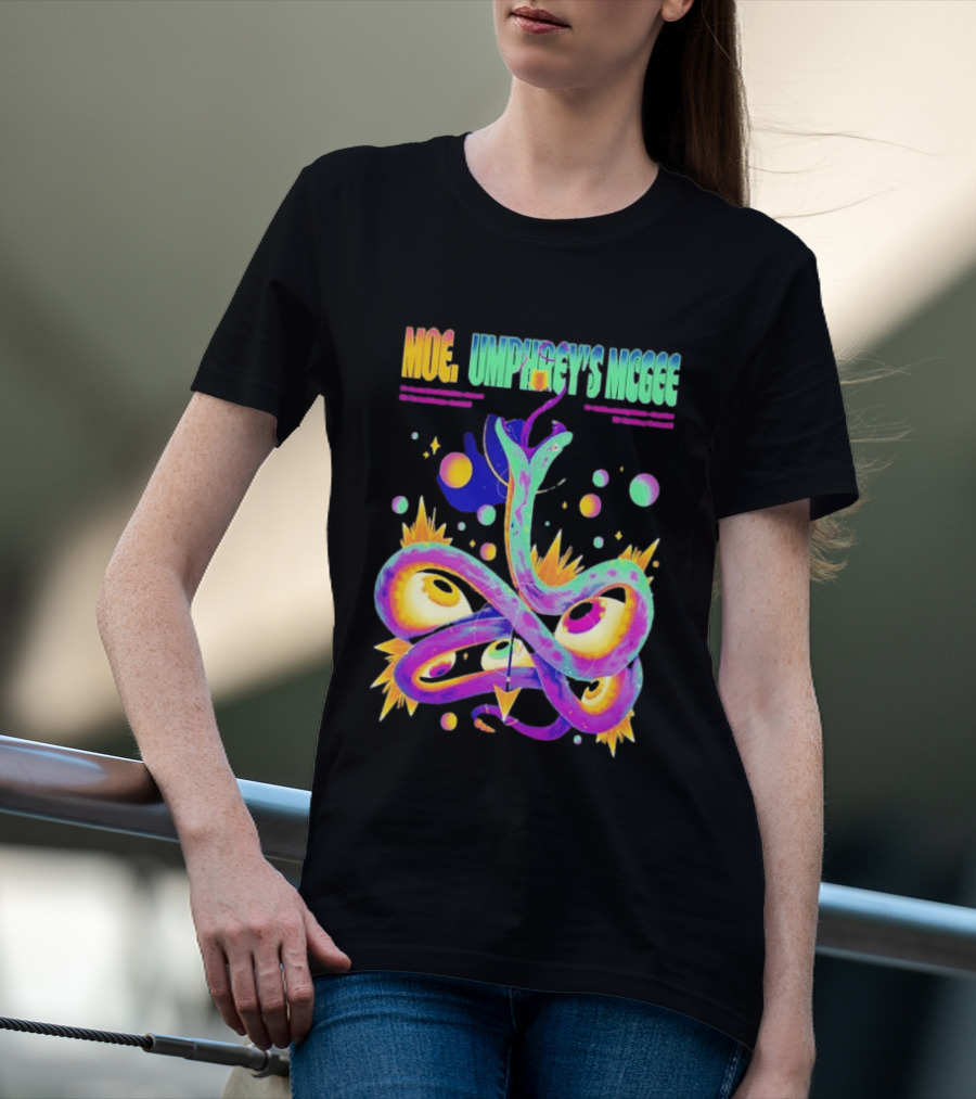Moe. Umphrey's McGee July 2026 Tour Psychedelic Spiral T-Shirt