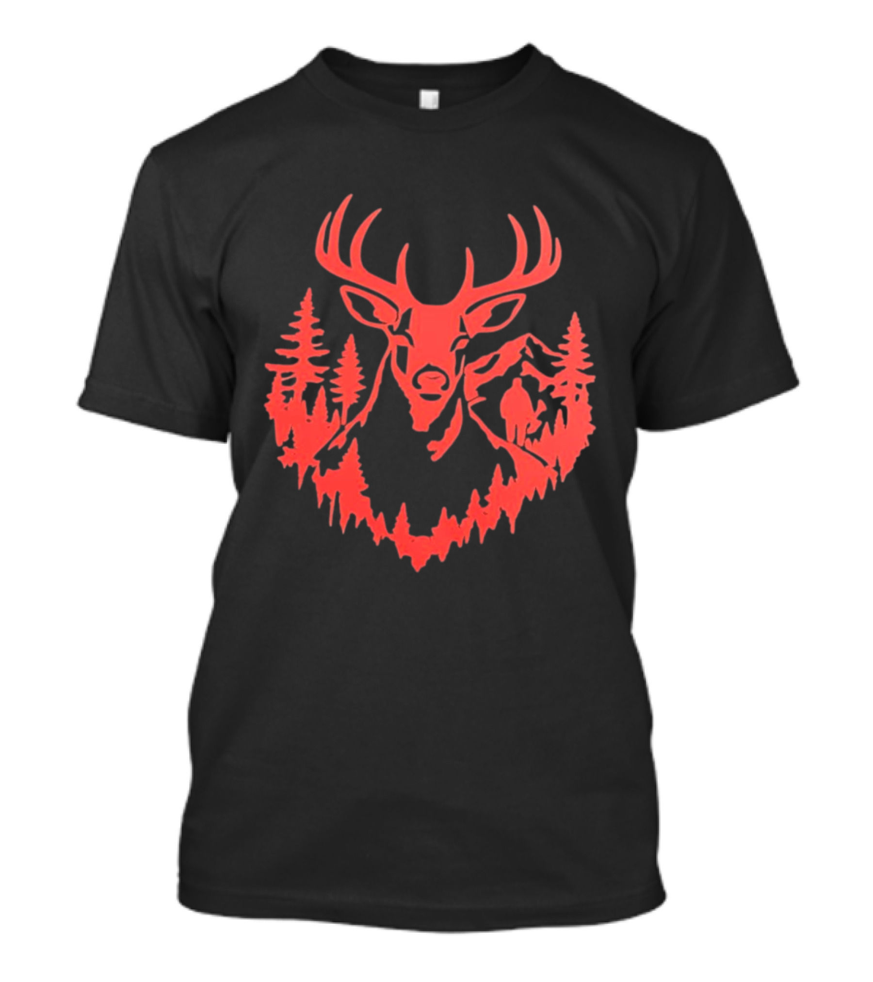 Mountain Forest Deer Outdoor Wilderness Hunter T-Shirt