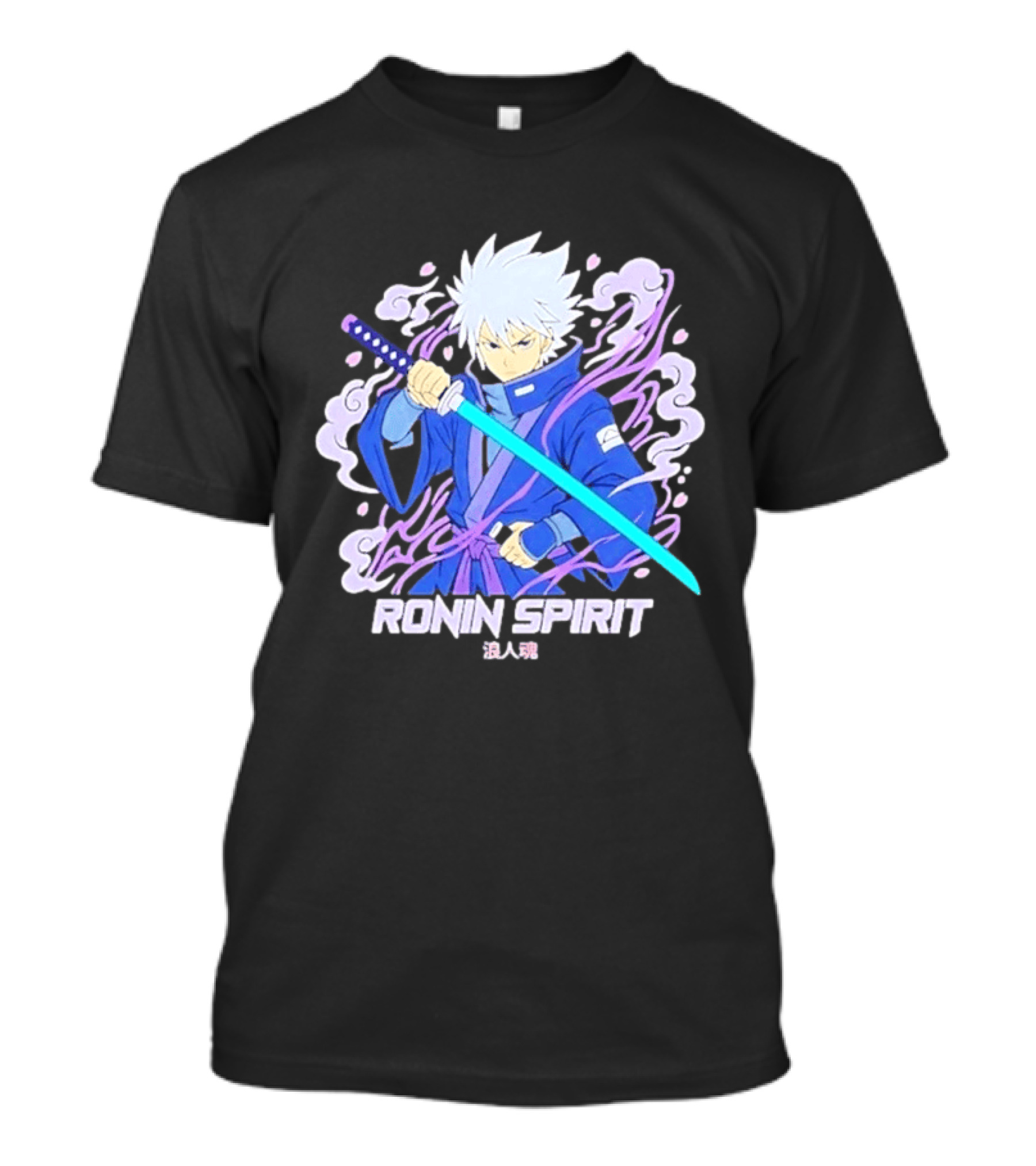 Ronin Spirit Anime Samurai Warrior Katana Manga T-Shirt