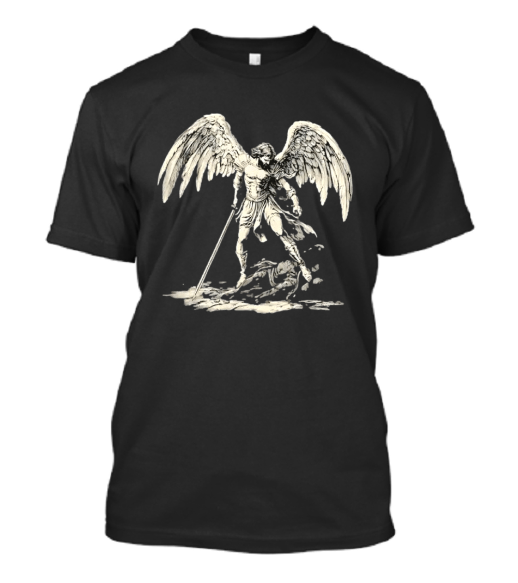 Saint Michael The Archangel Defeating Satan Biblical Christian Symbolism T-Shirt