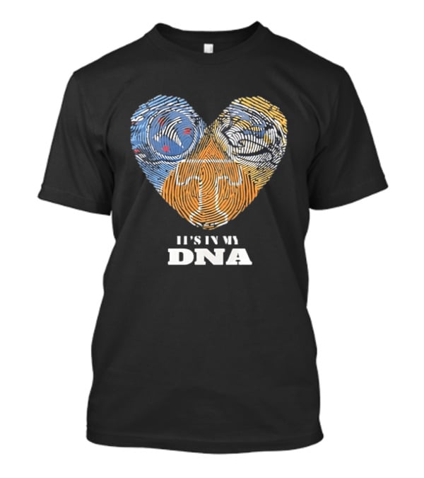 Tennessee Volunteers Heart It's In My DNA Fingerprint T-Shirt