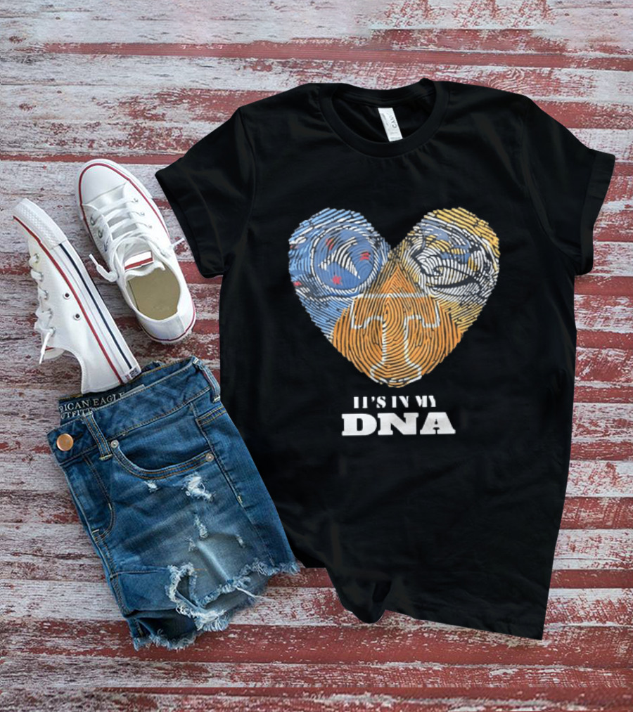 Tennessee Volunteers Heart It's In My DNA Fingerprint T-Shirt