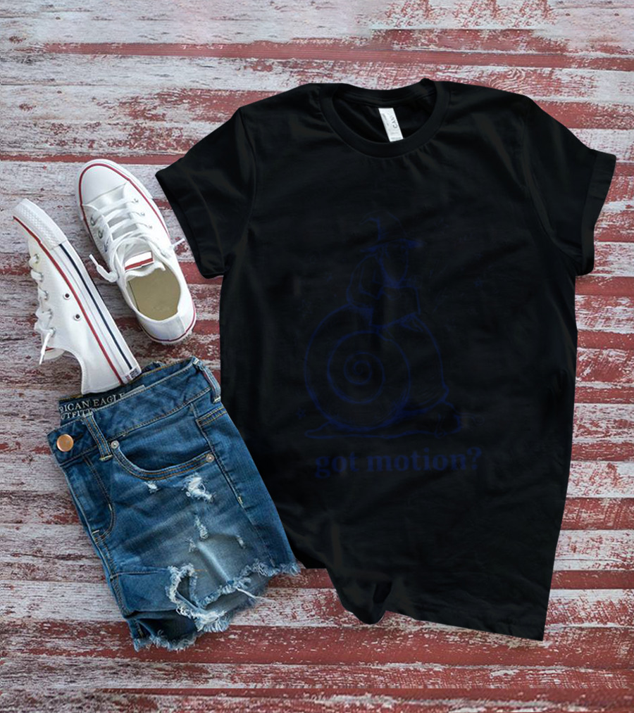 Wizard On Snail Got Motion Stars And Sparks T-Shirt