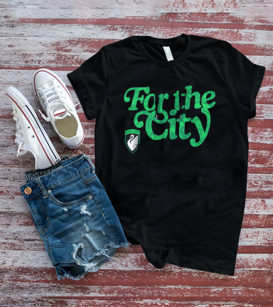 Boston Legacy FC For The City Green Swan T-Shirt
