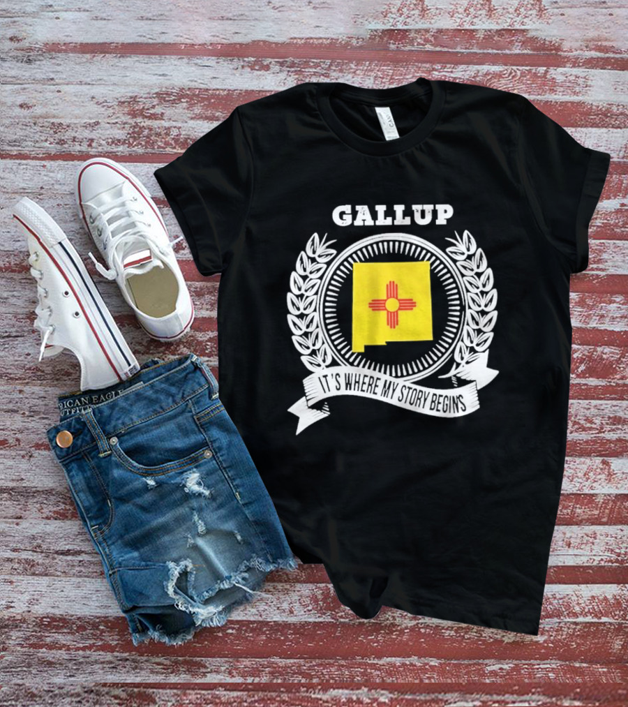 Gallup New Mexico Zia Symbol It's Where My Story Begins T-Shirt