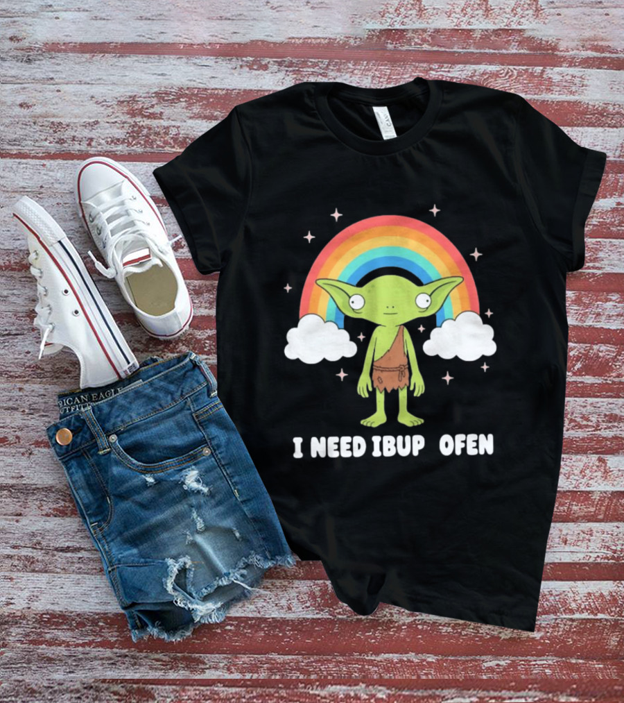 Goblin Rainbow I Need Ibuprofen Cute Fantasy T-Shirt