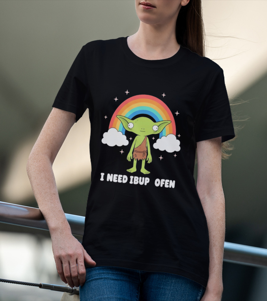 Goblin Rainbow I Need Ibuprofen Cute Fantasy T-Shirt