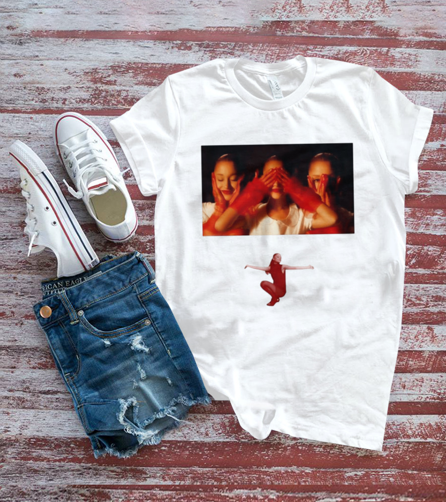 Ariana Grande Eternal Sunshine Red Gloves Three Faces Pose Music Album T-Shirt