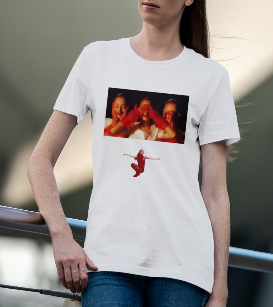 Ariana Grande Eternal Sunshine Red Gloves Three Faces Pose Music Album T-Shirt