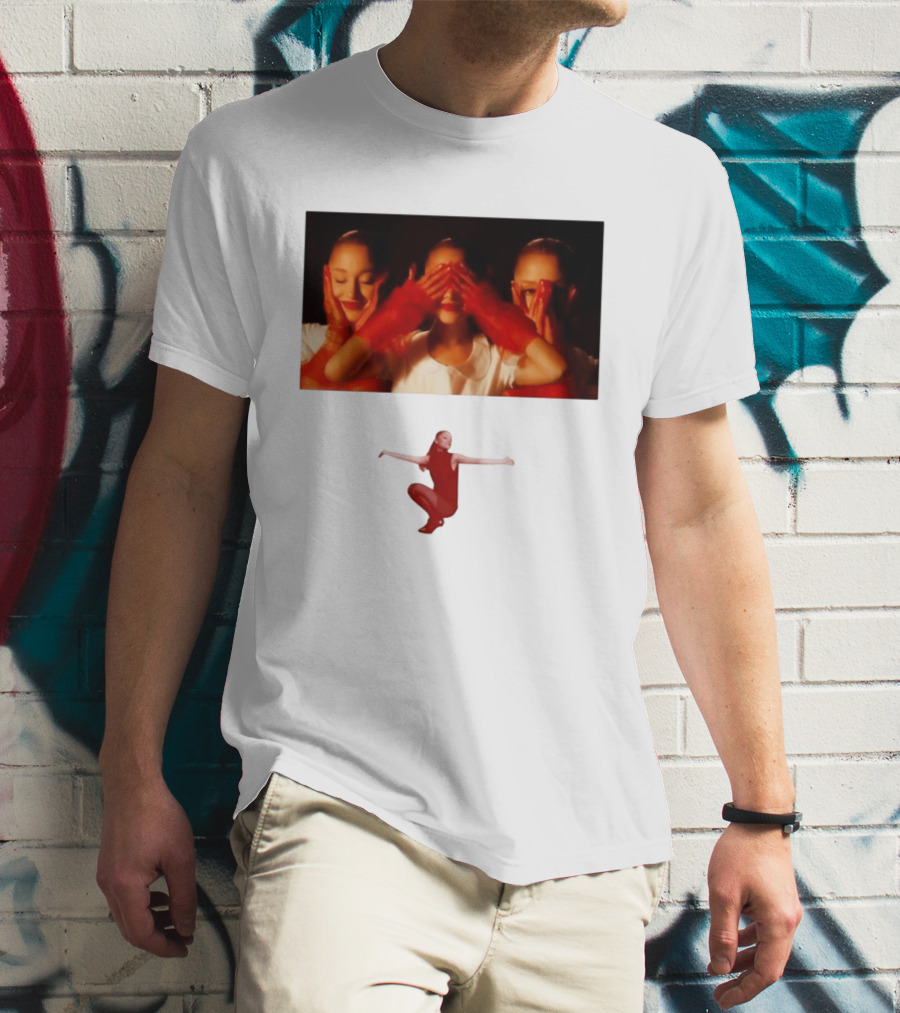 Ariana Grande Eternal Sunshine Red Gloves Three Faces Pose Music Album T-Shirt