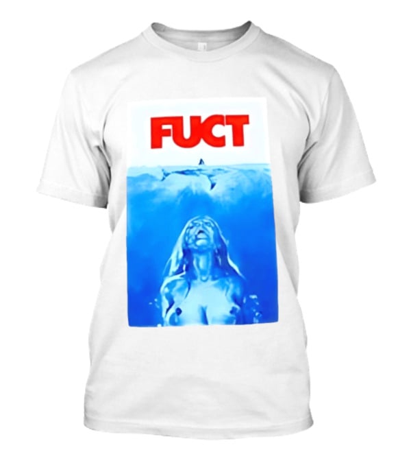 FUCT Jaws Ocean Shark Woman Swimming T-Shirt