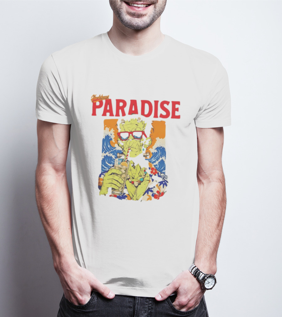 Heckhaus Paradise Frankenstein Hawaiian Waves Drinking Lemon Juice T-Shirt
