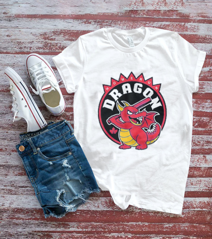 Homerun Dragon Toronto Blue Jays Baseball Canada Leaf T-Shirt