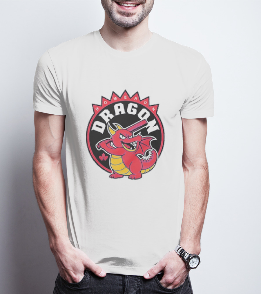 Homerun Dragon Toronto Blue Jays Baseball Canada Leaf T-Shirt