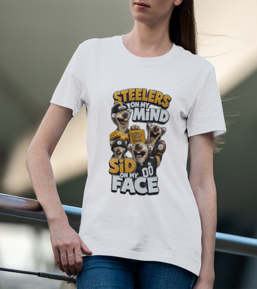 Steelers On My Mind Sid On My Face Terrible Towel Googly Eyes 00 T-Shirt