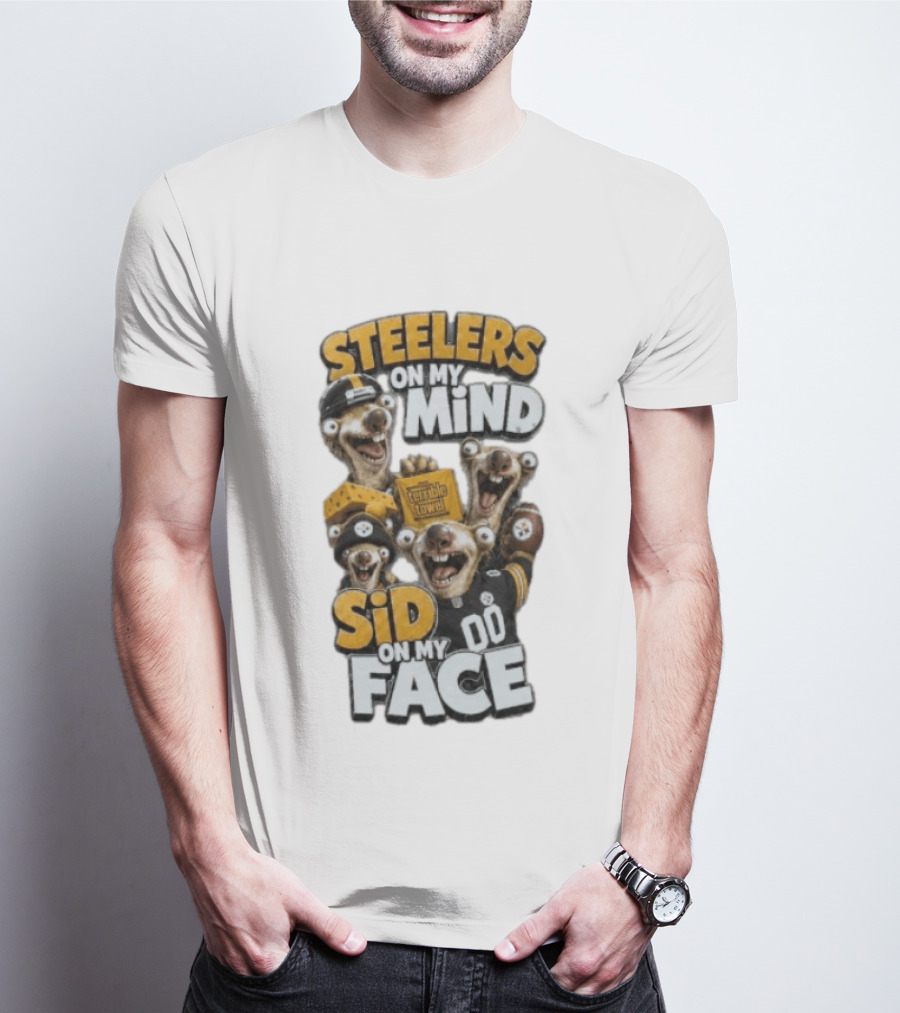 Steelers On My Mind Sid On My Face Terrible Towel Googly Eyes 00 T-Shirt