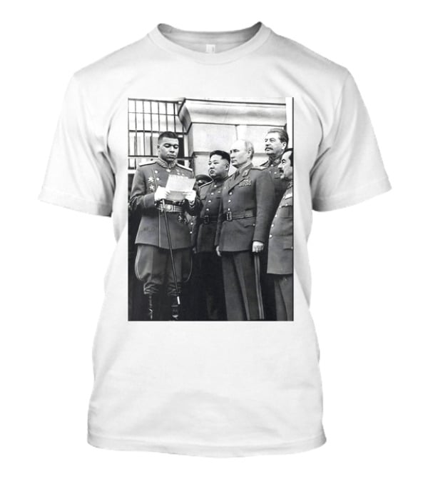 Kylian Mbappé In Historical Dictator Military Uniform Speech Photo T-Shirt