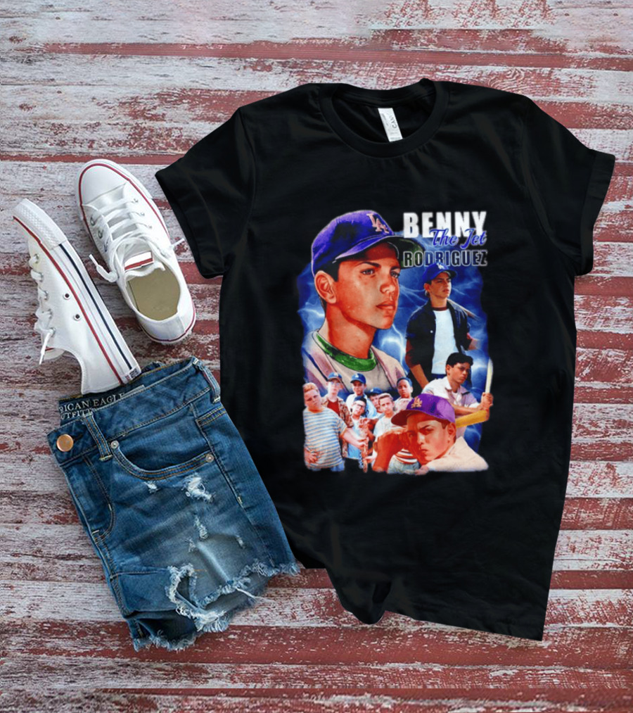 Benny The Jet Rodriguez Sandlot Baseball Movie Iconic Character Collage T-Shirt