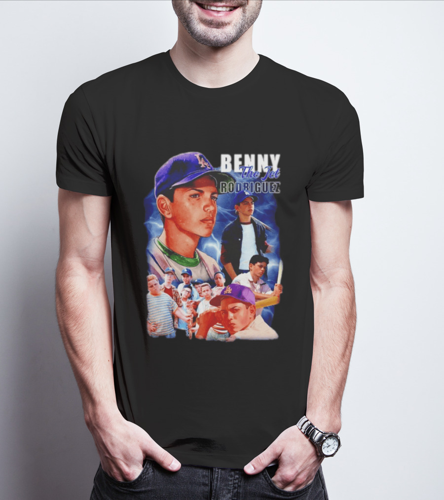 Benny The Jet Rodriguez Sandlot Baseball Movie Iconic Character Collage T-Shirt