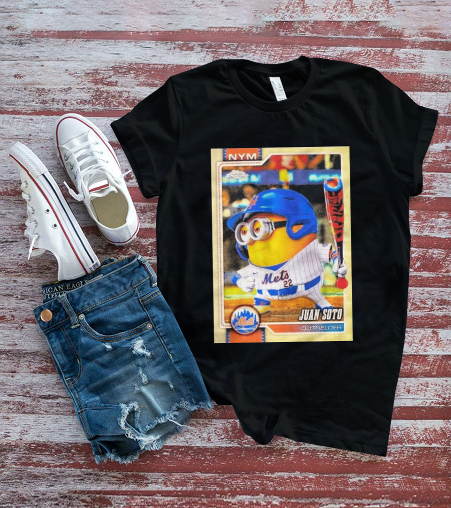 Juan Soto Minions Superfractor New York Mets MLB Topps Chrome 2026 Outfielder T-Shirt