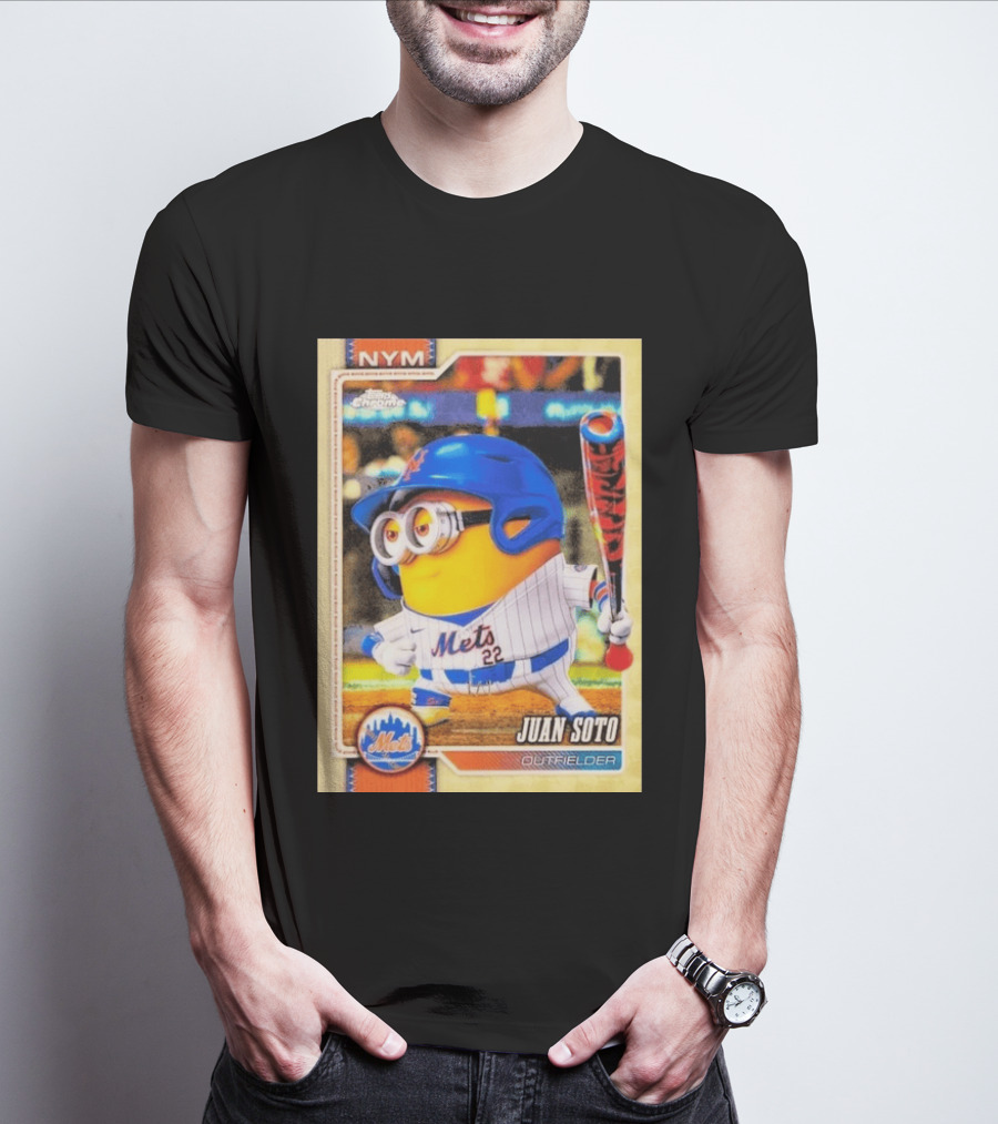 Juan Soto Minions Superfractor New York Mets MLB Topps Chrome 2026 Outfielder T-Shirt