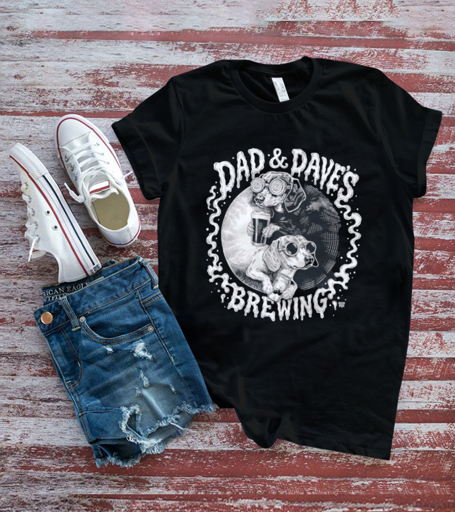 Dad & Dave's Brewing Dogs With Goggles T-Shirt