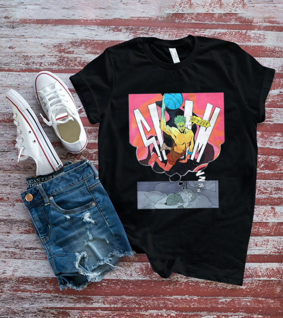 Dreaming Basketball Player Slam Dunk Nobody Can Stop Me Comic T-Shirt