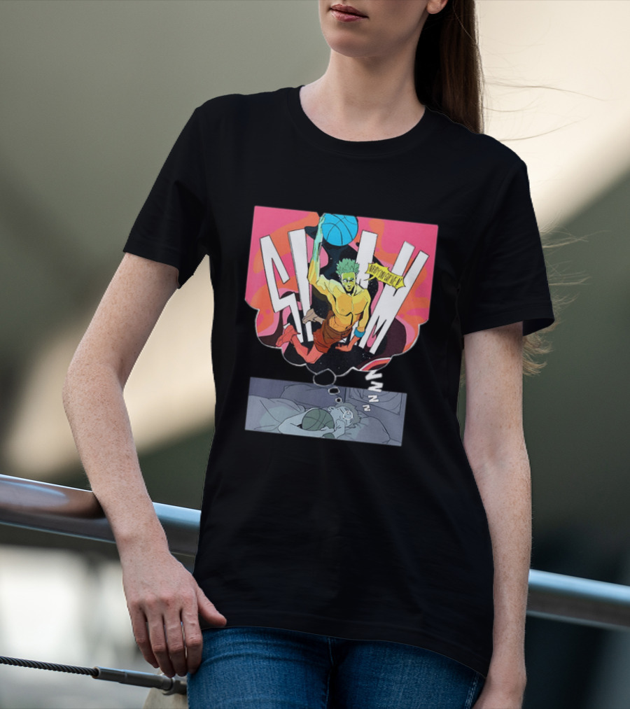 Dreaming Basketball Player Slam Dunk Nobody Can Stop Me Comic T-Shirt