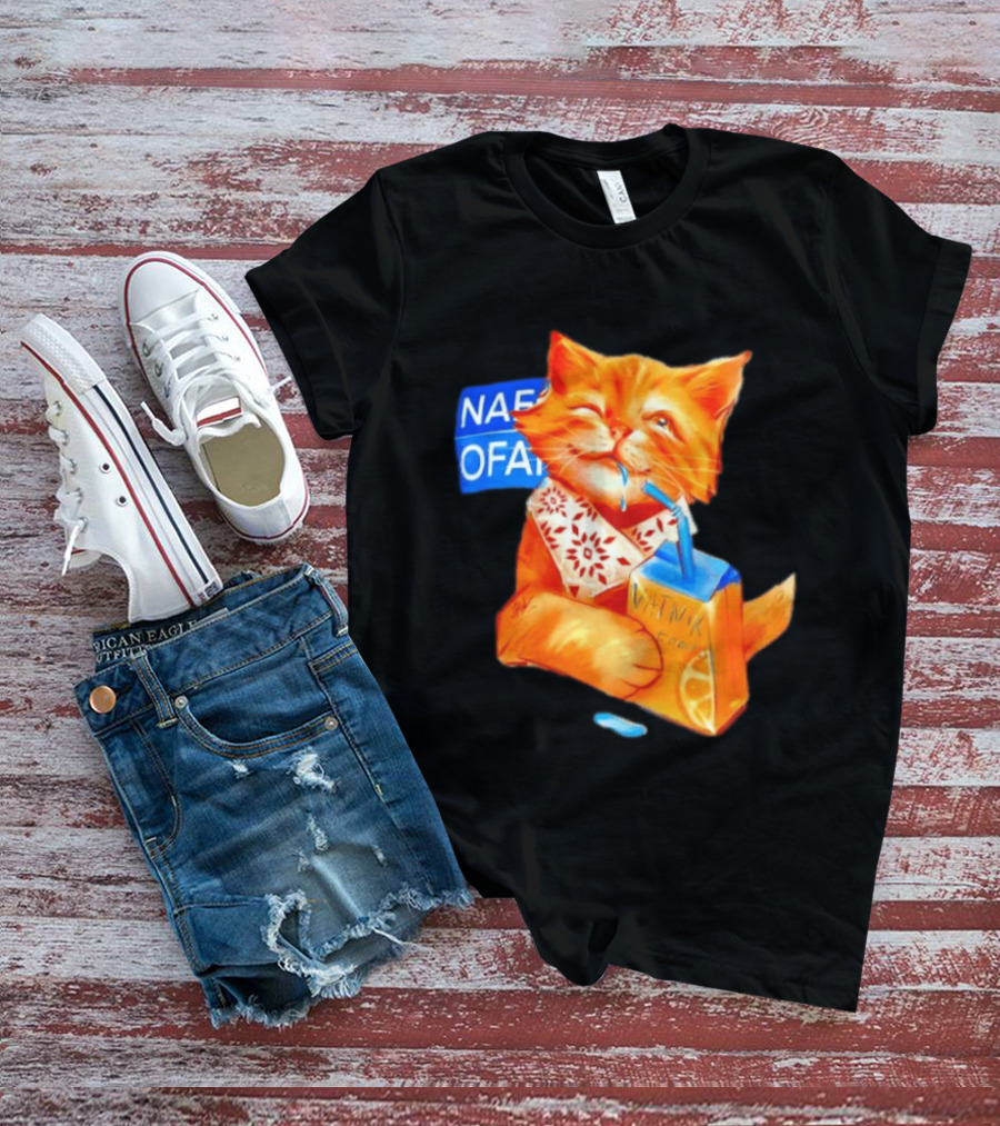 NAFO Fella Orange Cat Drinking VATNIK Tears T-Shirt