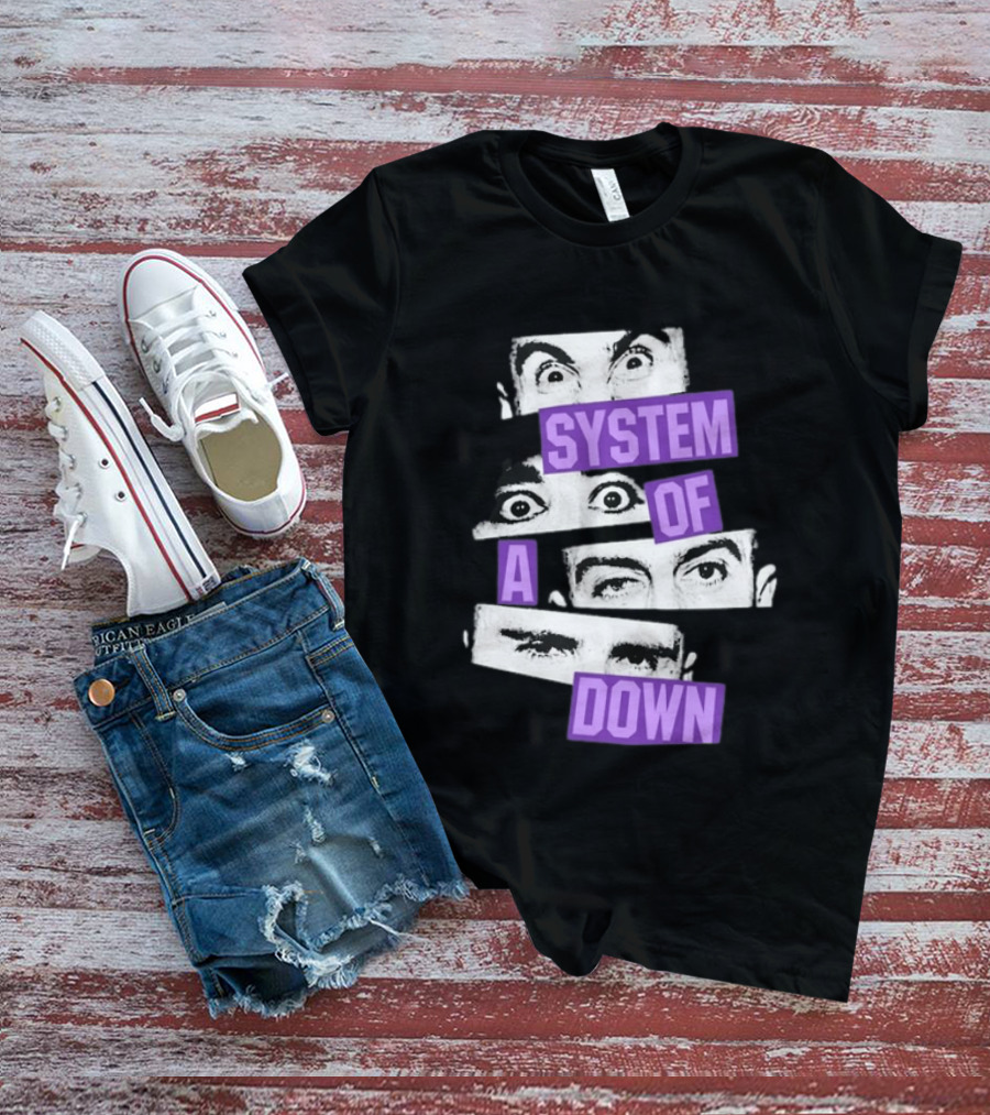 Original System Of A Down Soad Eu Uk Tour 2026 Toxic City System Down Eyes T-Shirt