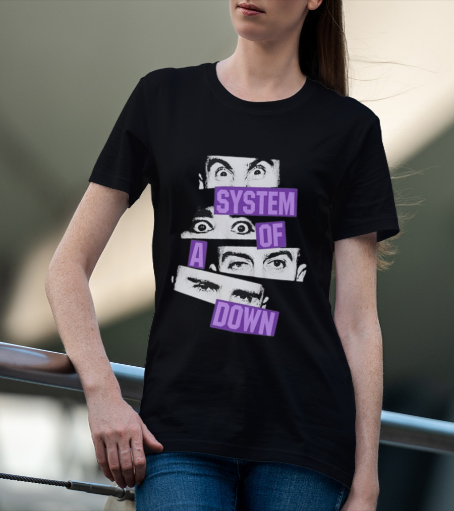 Original System Of A Down Soad Eu Uk Tour 2026 Toxic City System Down Eyes T-Shirt