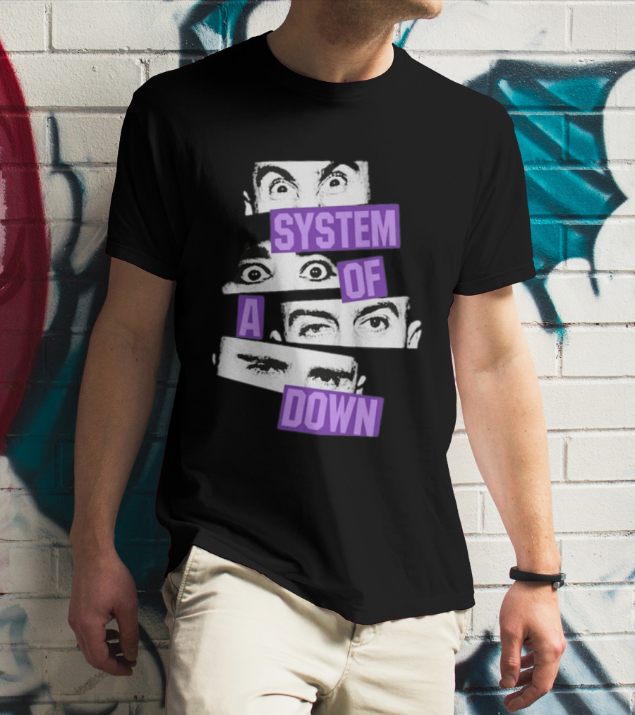 Original System Of A Down Soad Eu Uk Tour 2026 Toxic City System Down Eyes T-Shirt