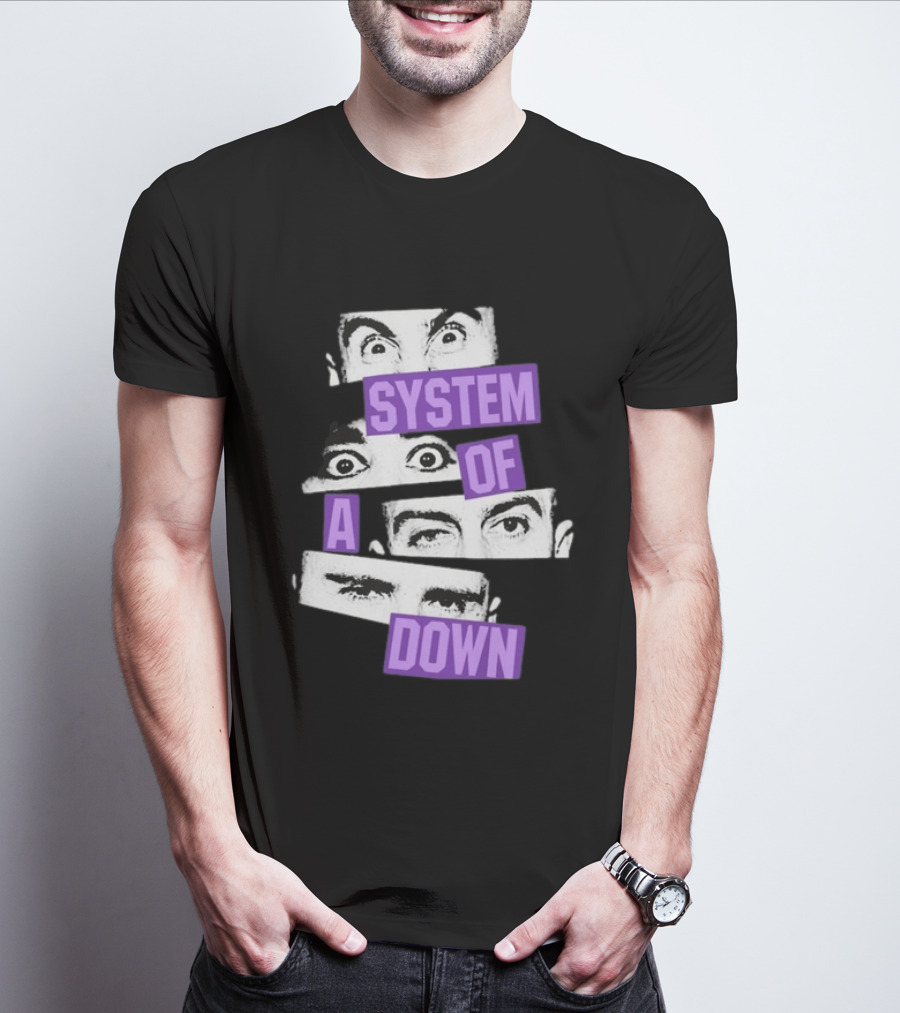 Original System Of A Down Soad Eu Uk Tour 2026 Toxic City System Down Eyes T-Shirt