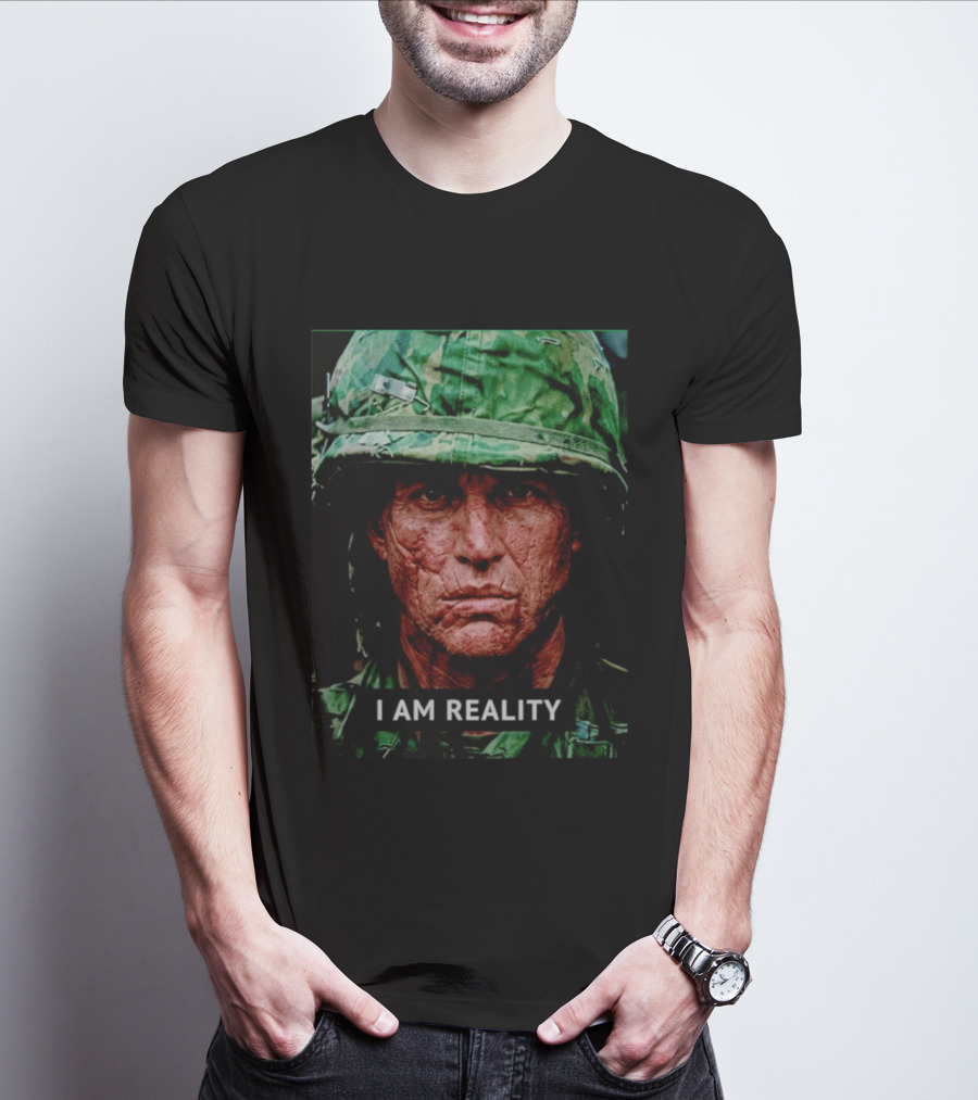 I Am Reality Camouflage Soldier Face T-Shirt