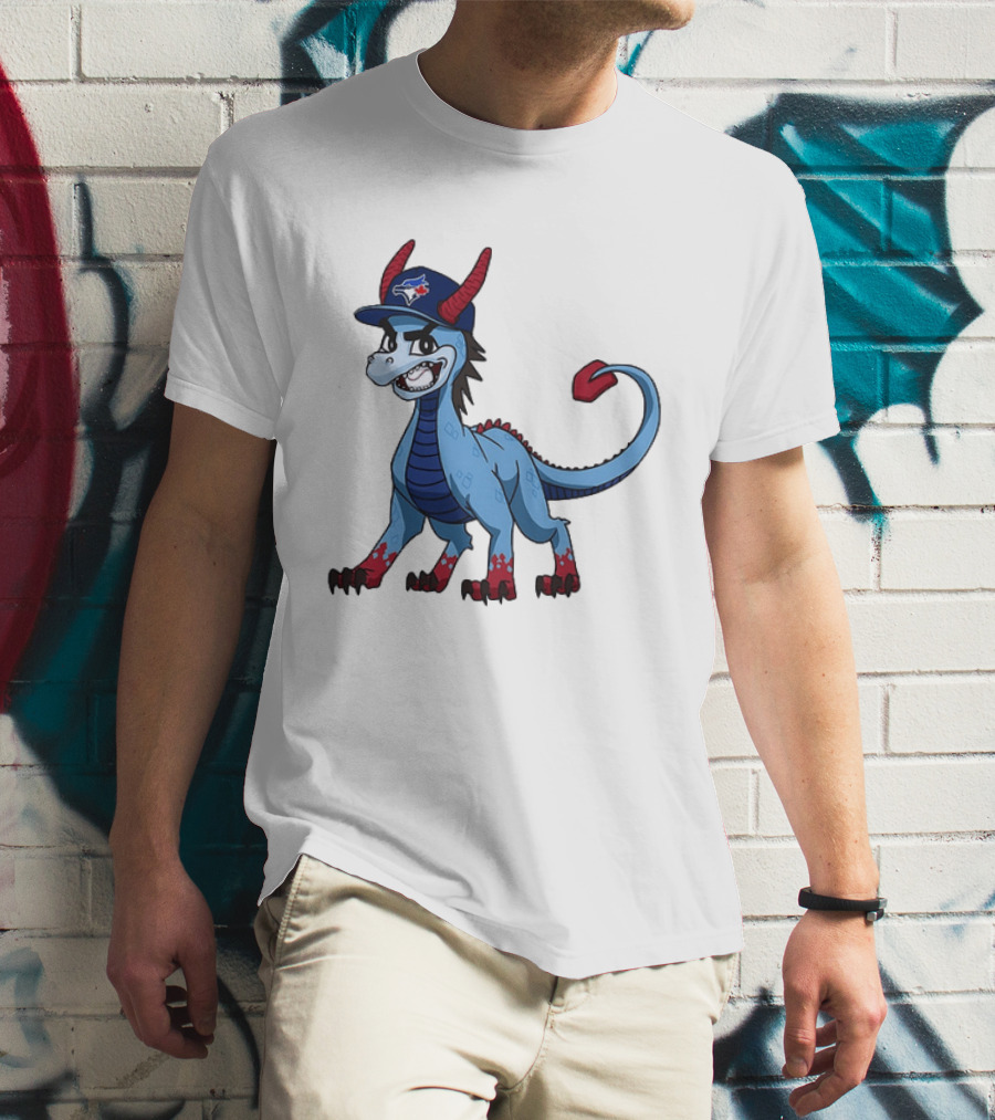Toronto Blue Jays MLB Baseball Blue Dragon Hat T-Shirt