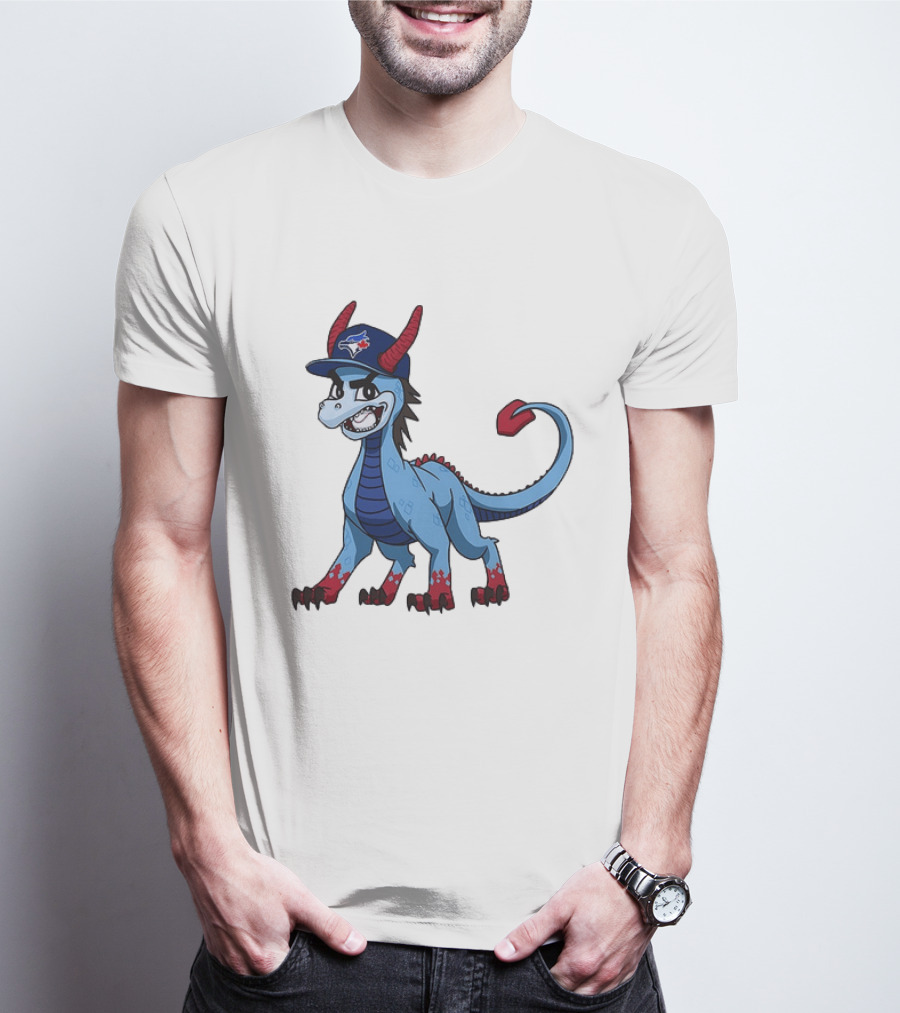 Toronto Blue Jays MLB Baseball Blue Dragon Hat T-Shirt