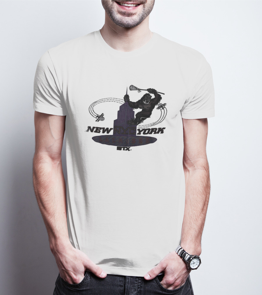 King Kong Empire State Building New York Lacrosse T-Shirt
