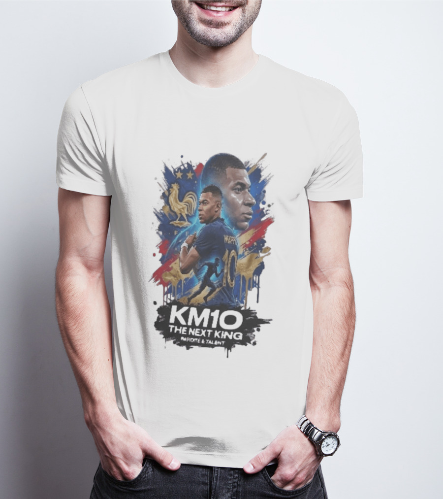 KM10 Kylian Mbappé The Next King Rapidite & Talent France Legends T-Shirt