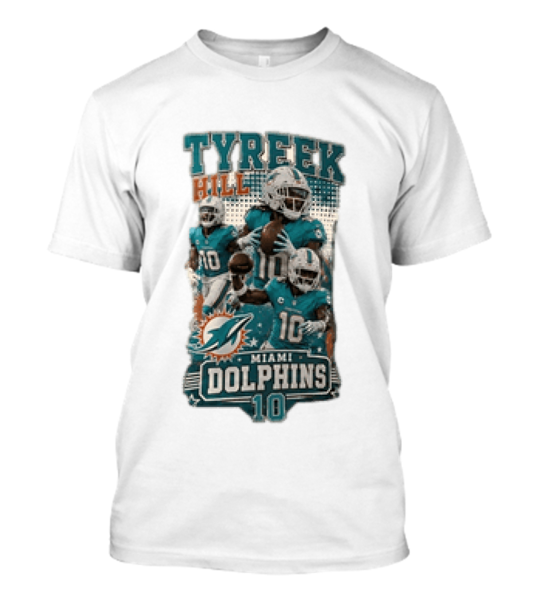 Tyreek Hill Miami Dolphins 10 Football T-Shirt